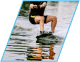 Person water skiing