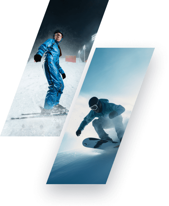 skiing and snowboarding images