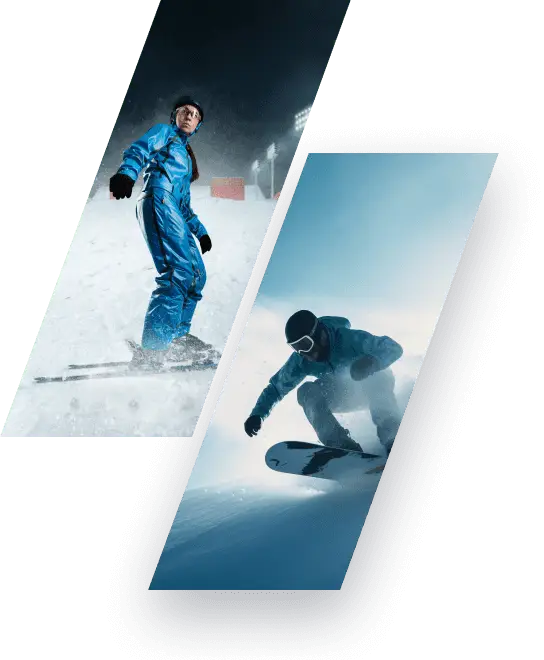 skiing and snowboarding images