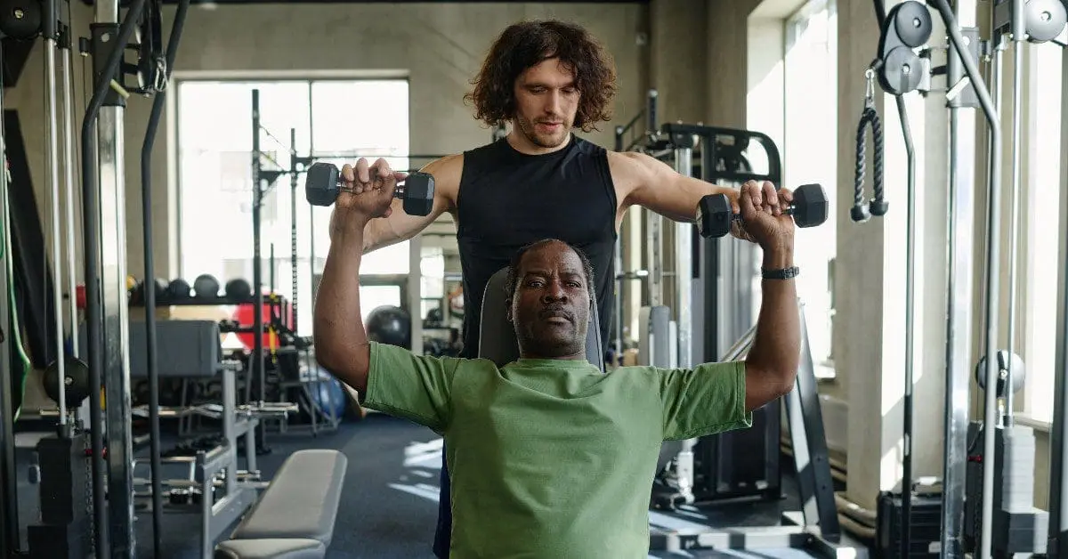 man working out