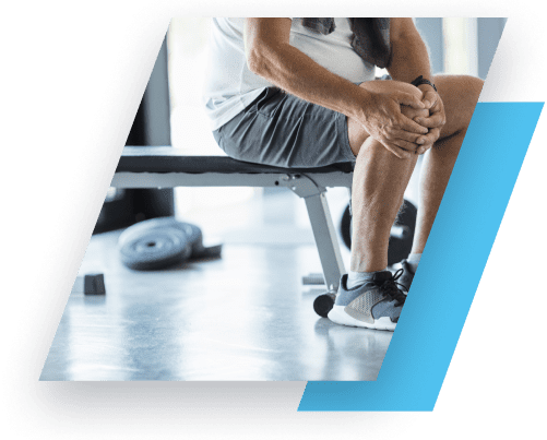 person with knee pain