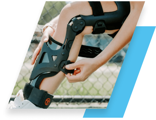 Hercules KAFO knee brace on a person