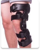 wearing knee brace