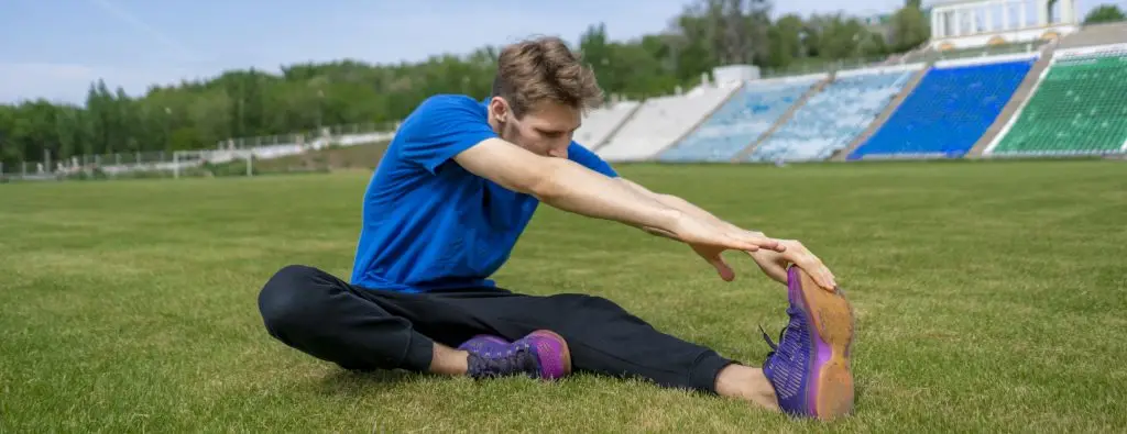 man stretching