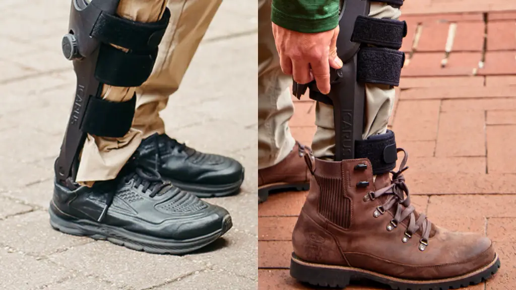 the zeus afo fit in two different types of footwear