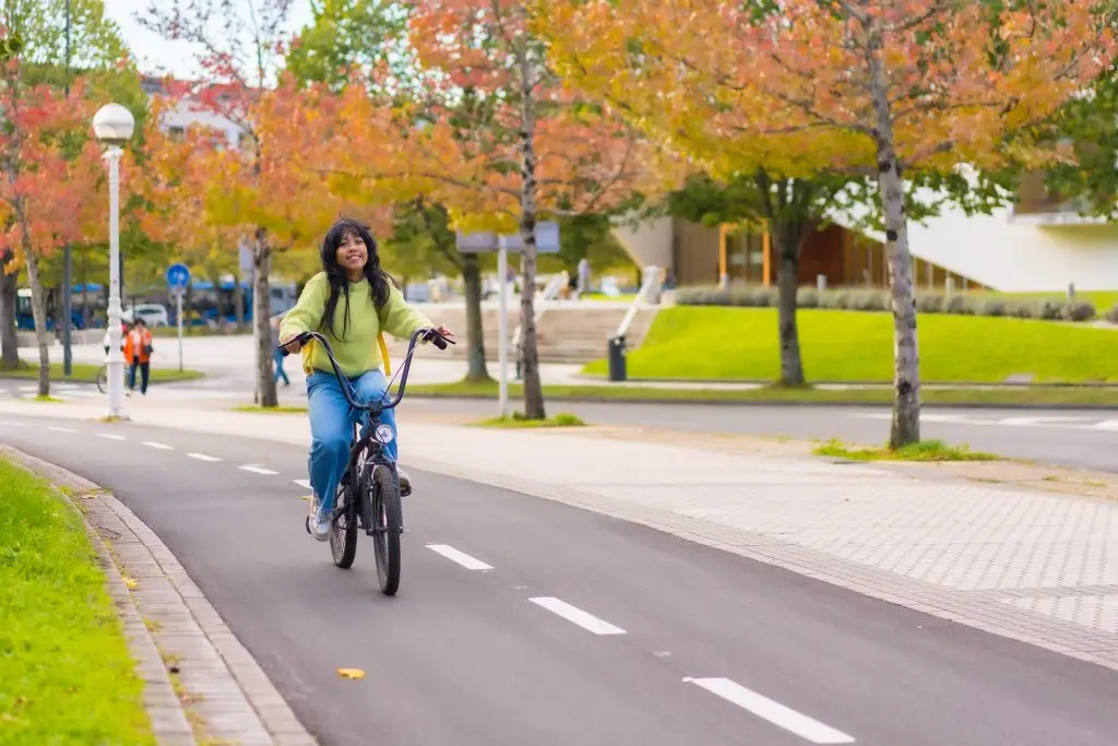 woman cycling