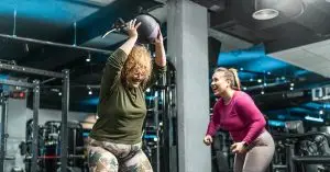 women weight training