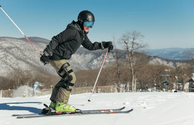 skier on a hill